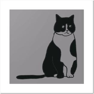 bad cat portrait Posters and Art